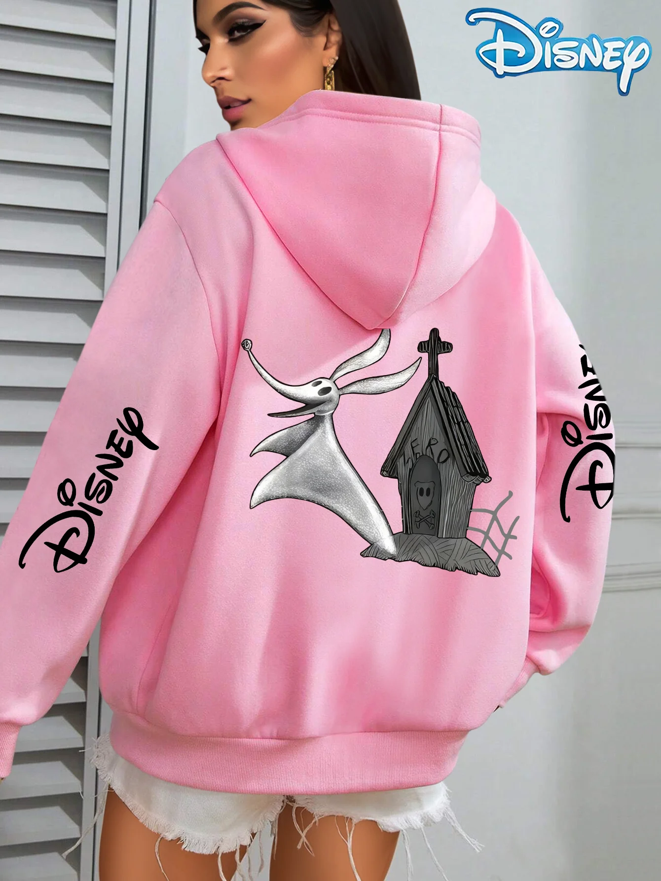 بلوفر نسائي رسمي للهالوين من ديزني بأكمام طويلة للخريف والشتاء ملابس غير رسمية ملابس حصرية لمحبي ديزني