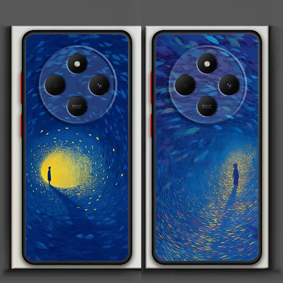 Marine Organism SHELL สําหรับ Xiaomi Redmi A4 10 12C 9 K40 Pro A1 A2 PLUS 14C 13C ฝาครอบโทรศัพท์เคลือบ