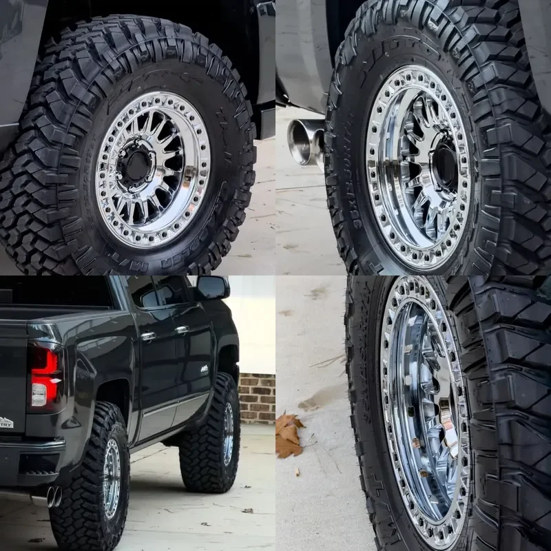 Venta Caliente 2026: Llantas Forjadas de Aleación Cromadas de 20 Pulgadas y 6 Birlos para Camionetas Todoterreno, PCD 6x130/6x139.7, Rines Beadlock 5x5.5