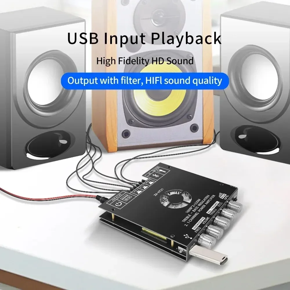 Bluetooth Digital Power Amplifier Module 2.1 Channel TDA7498E 160W 220W High Low Tone Subwoofer Audio Amplifier