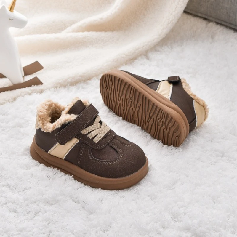 Zapatos De Mujer 2025Autumn New Kids Thick Bottom Ankle Boots Comfort Soft Bottom Boy Snow Boot Retro Versatile Girl Shoes Botas