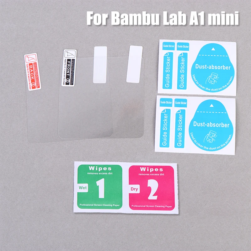 2Pcs High Definition Screen Protector for Bambu Lab A1 A1mini 3D Printer Scratch-resistant Wear-resistant Easy Installation