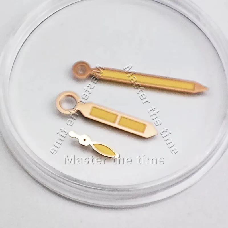 Mãos de relógio luminosas verdes para movimento st3600/ 6797/ 6498, ouro rosa/preto, acessórios de relógio de conversão manual