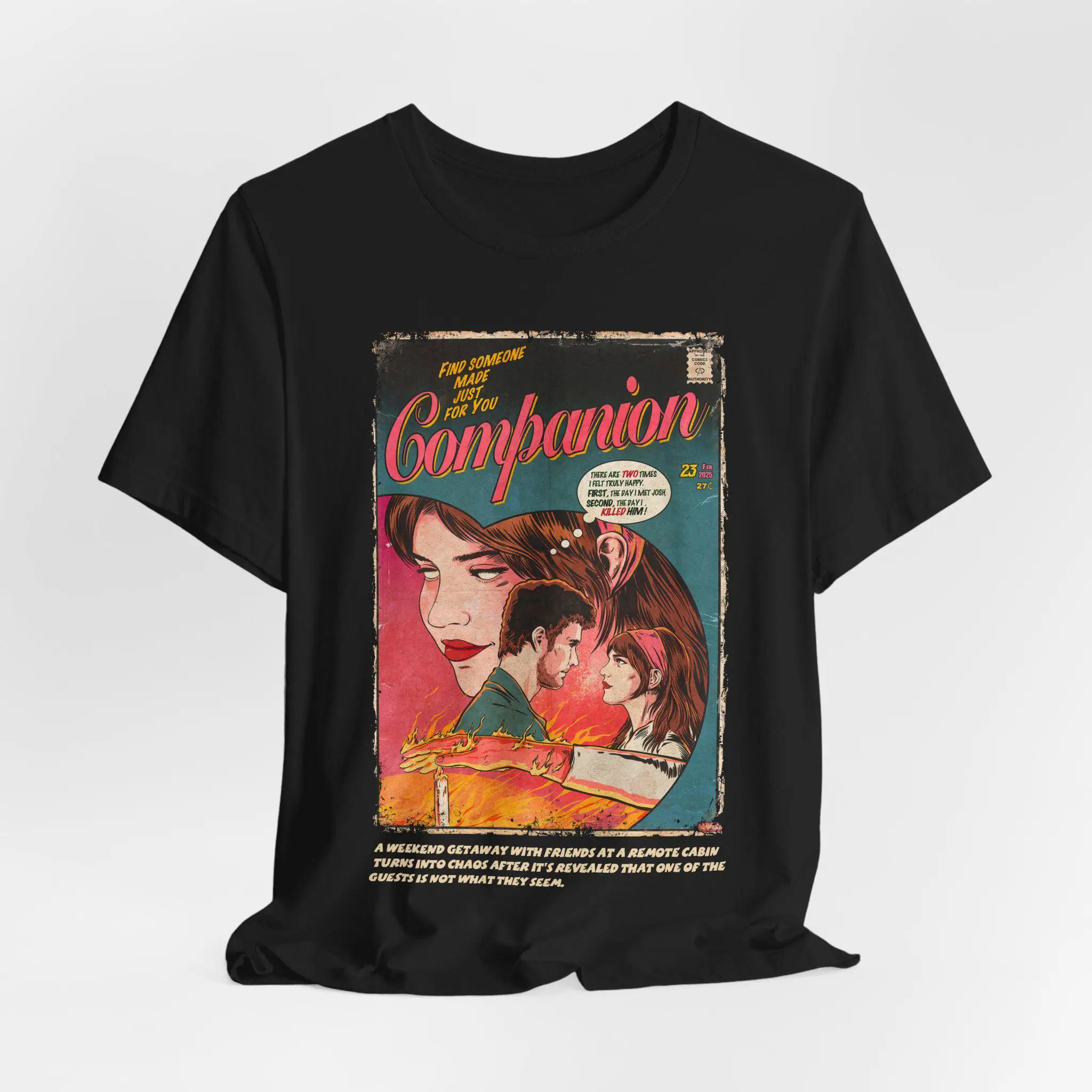Vintage Horror Comic T-Shirt: Companion Movie Graphic Tee