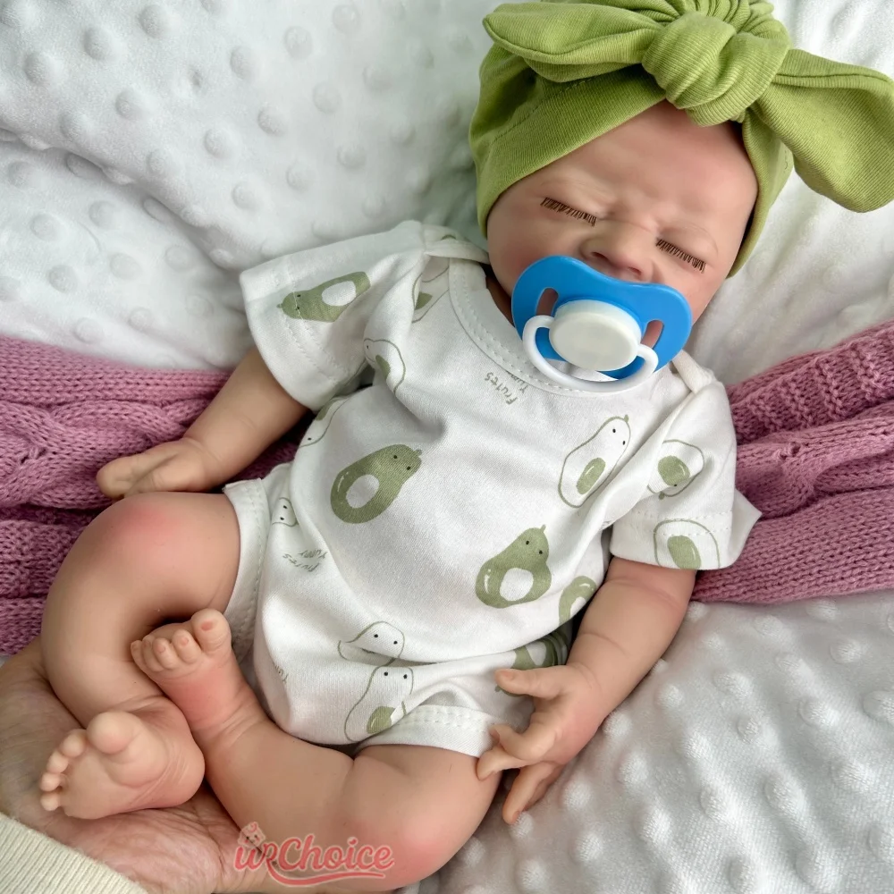 18インチのフルソフトシリコン製リボーンドール、男の子、手作り、洗える、リアルな特徴、快適さと感情的なサポートを提供、子供のおもちゃ