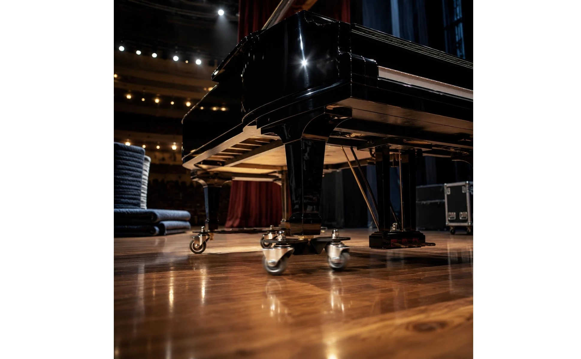 360 Degree Swivel Caster Wheels Piano Truck Dolly Base a Croce Heavy Duty Mover Cart for Easy Instrument Handling
