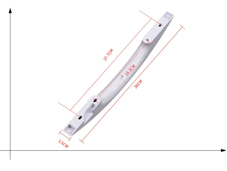 Length 360 mm Refrigerator ABS Plastic Handle  Commercial Refrigerated Cabinet Freezer  Door Handle