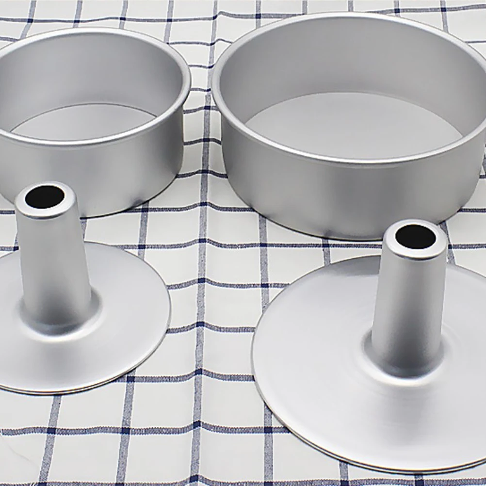 

3pcs Live Bottom Cake Mold Nonstick Aluminum Bakeware Round Hollow Pie Pan Easy Demold Cleaning Uniform Heat Transfer Baking