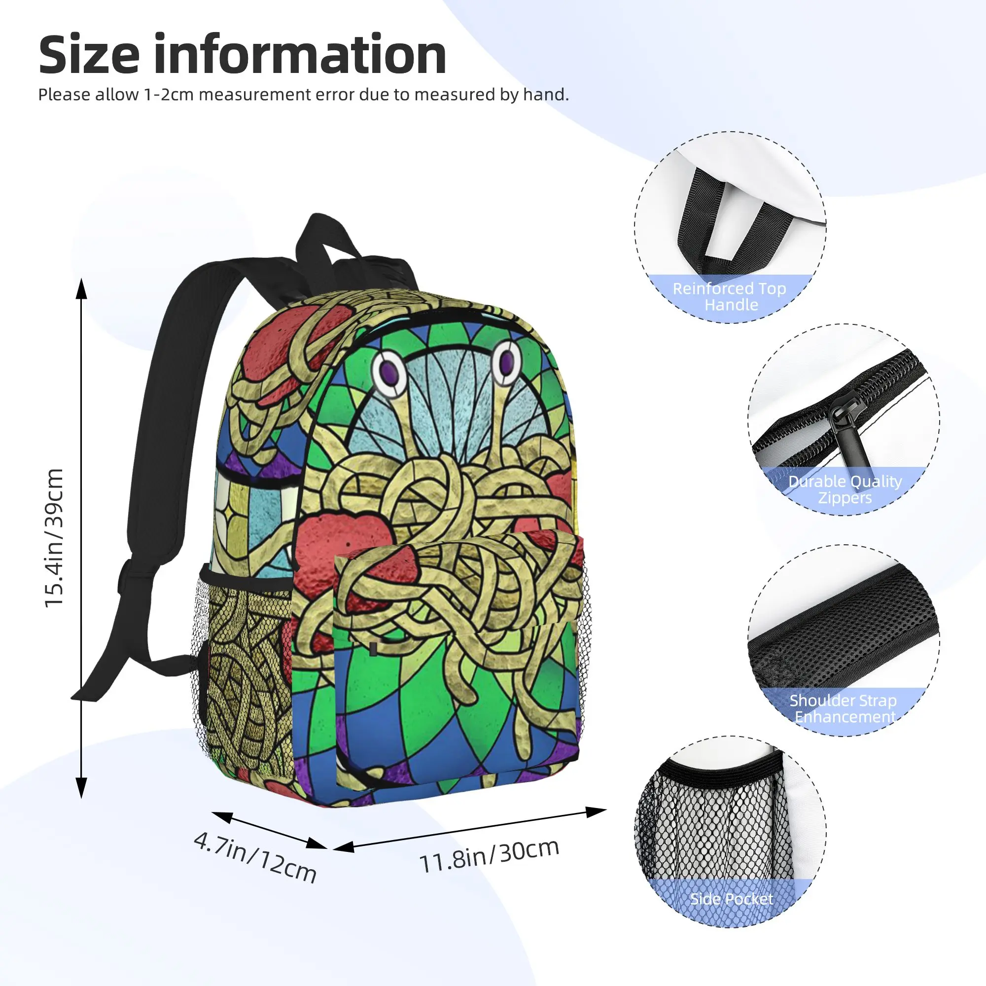 The Flying Spaghetti Monster Flying Spaghetti Monsterism FSM Backpack Hot Sale Daypack Boy Girl BookBag Shoulder Bags School Bag