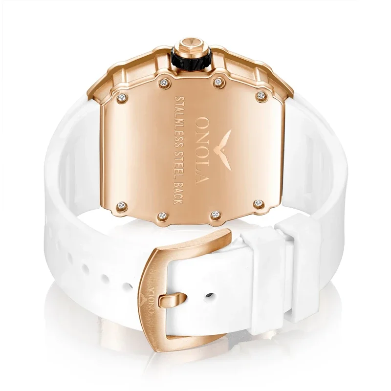 ONOLA 3827D Luxury Diamond Inlaid Sports Quartz Men's Watch Waterproof Luminous Calendar Watches for Men Relogios Masculino