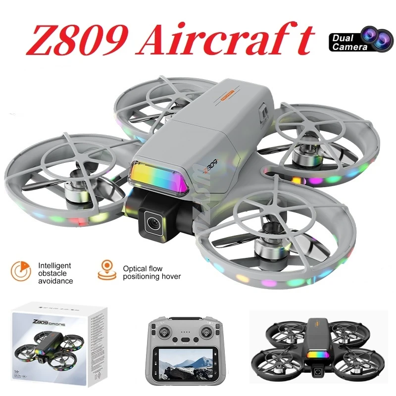 

New Mini Z809 Drone HD Camera WIFI FPV UAV LCD RC Quadcopter Optical Flow Positioning Brushless Aerial Photography Airplane Toys