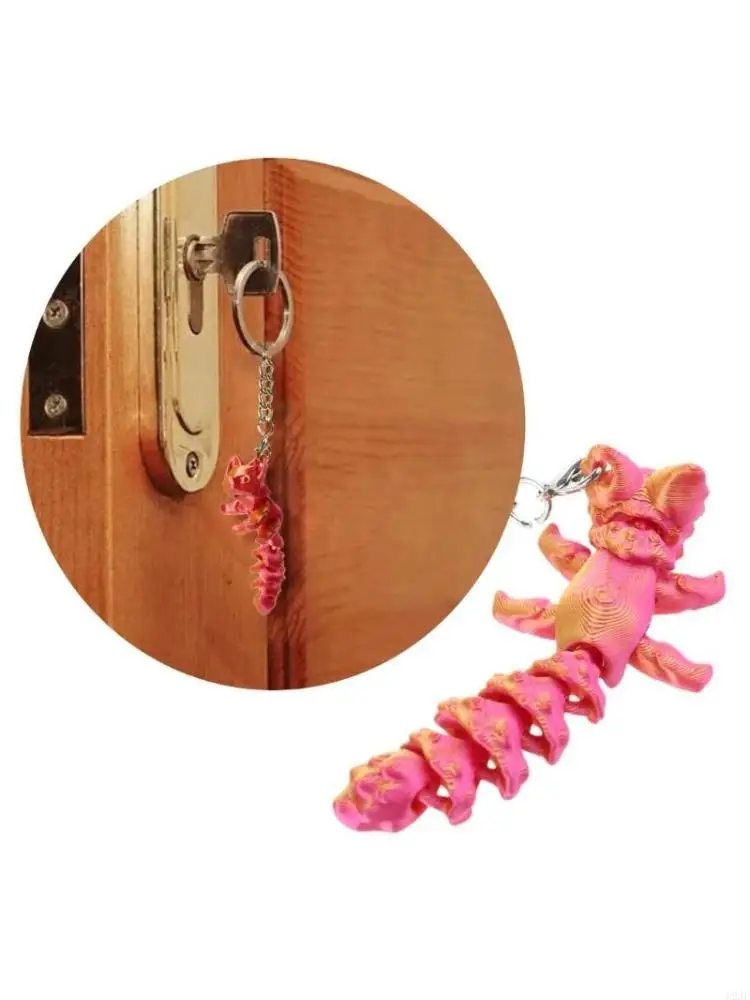 Collectible Figure Keychain , Printed Articulated for Fox Enthusiasts