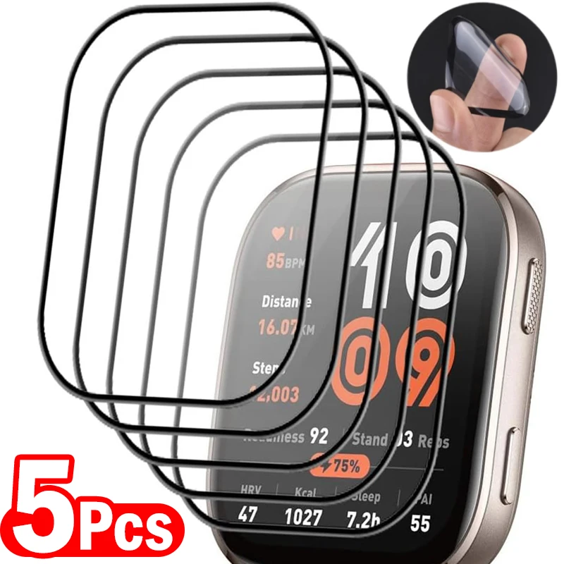 

1-5 шт. гибкая защитная пленка для Amazfit Bip 6 5, защитная пленка для экрана, защита от царапин, 3D изогнутая пленка из ПММА для Amazfit Bip6 Bip5