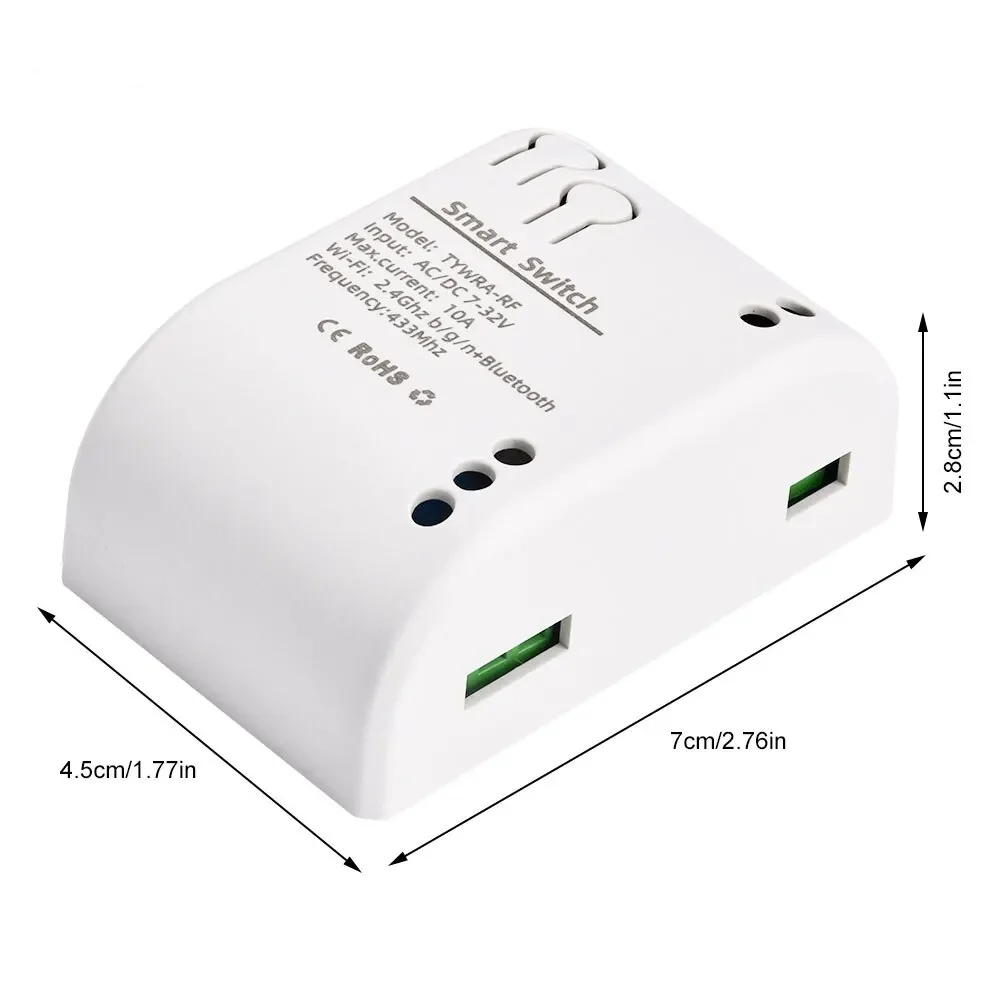 Alexa interruptor inteligente tuya casa inteligente 1ch 10a sem fio wifi interruptor módulo de relé controle remoto interruptor luz alexa google casa
