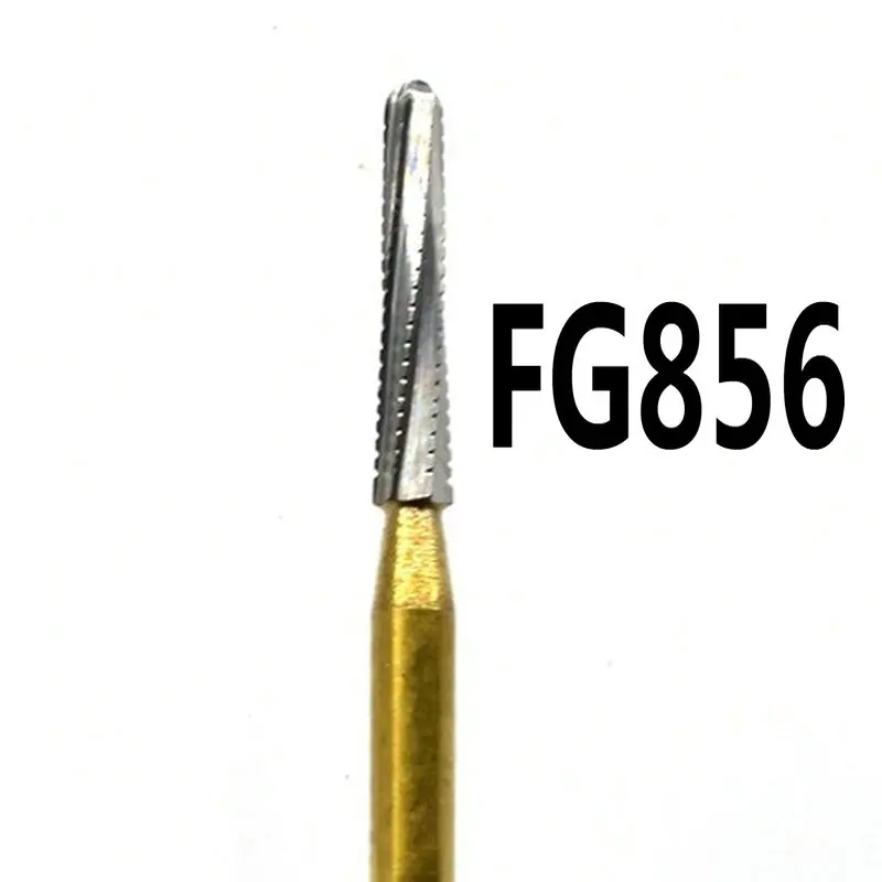 Fresa in metallo duro per prodotti dentali FG856 da 10 pezzi spedizione gratuita frese in carburo di tungsteno ad alta velocità per laboratori odontotecnici 856