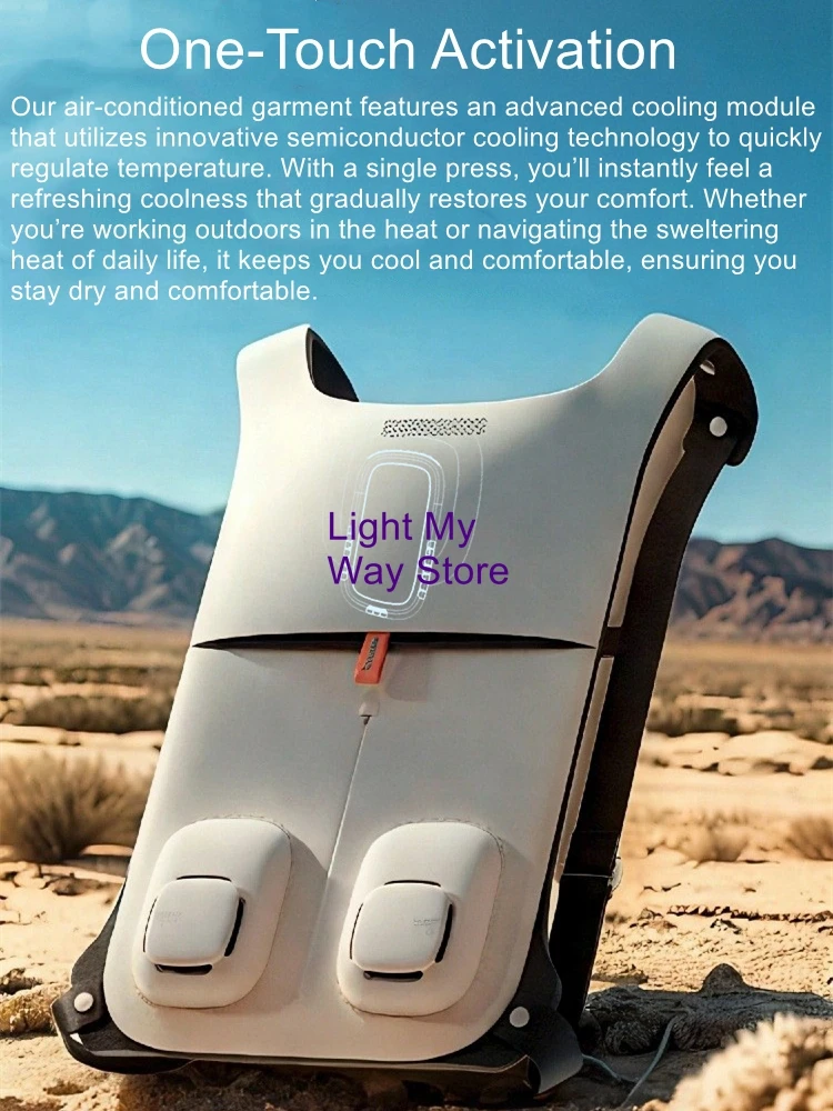 New Outdoor Construction Site Cooling Suits | Semiconductor-Cooled Cooling Suits | Cooling Back Pads with Fans