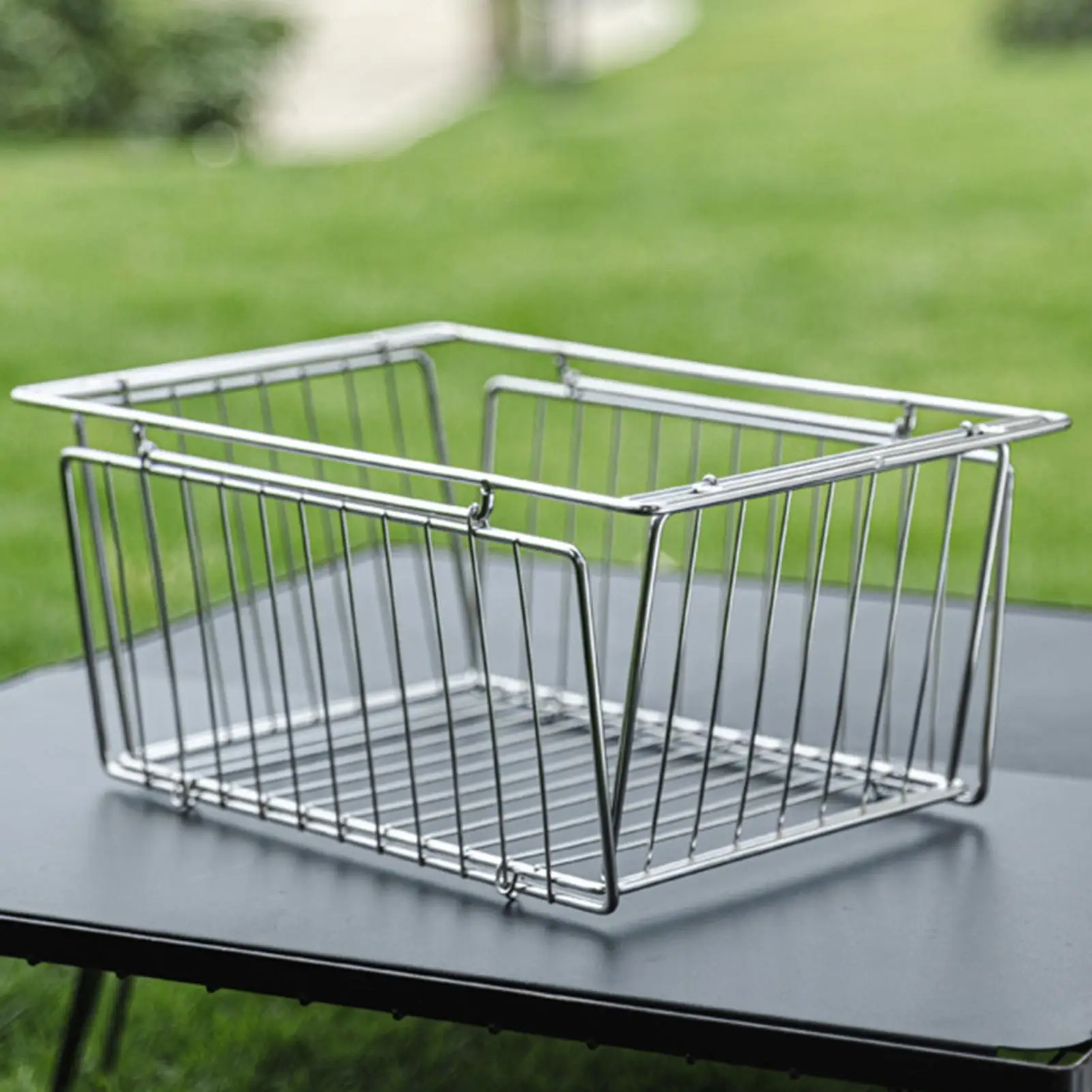 屋外バスケット折りたたみ式コンテナ防錆ポータブルバスケットキャンプ収納コンテナ家庭用屋内ピクニックバーベキュー釣り