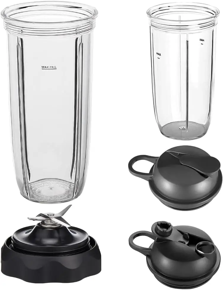 

Replacement 32Oz Cup And 24Oz Cup With To Go Lids And Twist Blade Forselect Blender 1200/Nutribullet Pro 1000 &Blender Combo