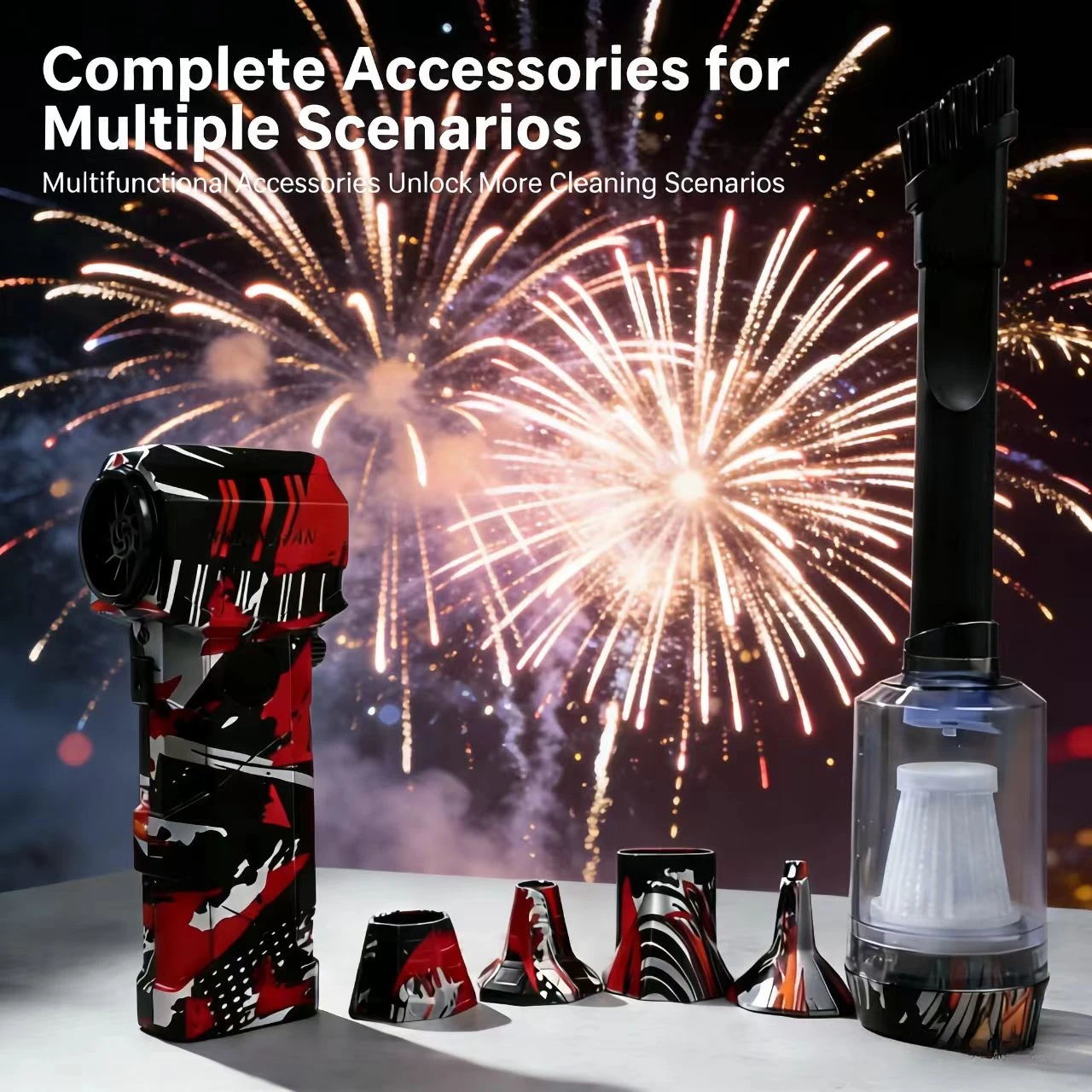 

200W Turbo Fan L5 with 11Pcs Kit Blow/Suck/Pump/Charge 4 in 1 Air Blower