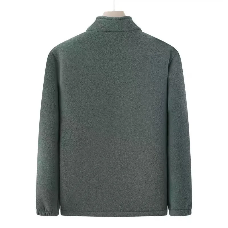 سترة صوف رجالية 2025، معطف سميك مبطن بياقة واقفة لربيع الخريف والشتاء #6