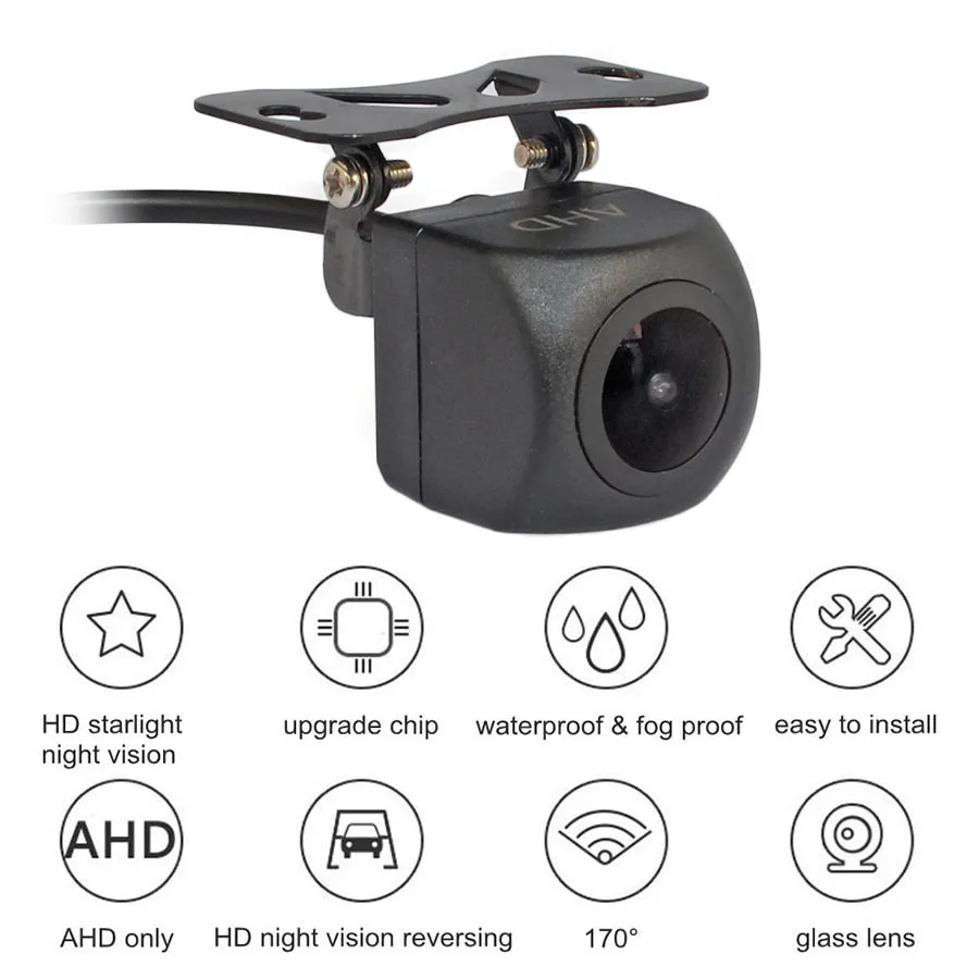 SMALUCK AHD 170 degree Rear View Vehicle Car Camera Starlight Night Vision 1080P/720P RV Backup HD Reverse Camera Waterproof