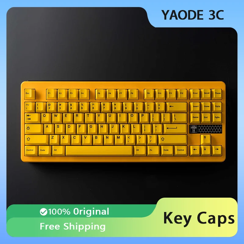 KCPMASTER Classic Schönbrunn Yellow Keycap Set 151Keys Cherry Profile PBT Dy-sublimation Key Caps Custom Mechanical Keyboard Cap