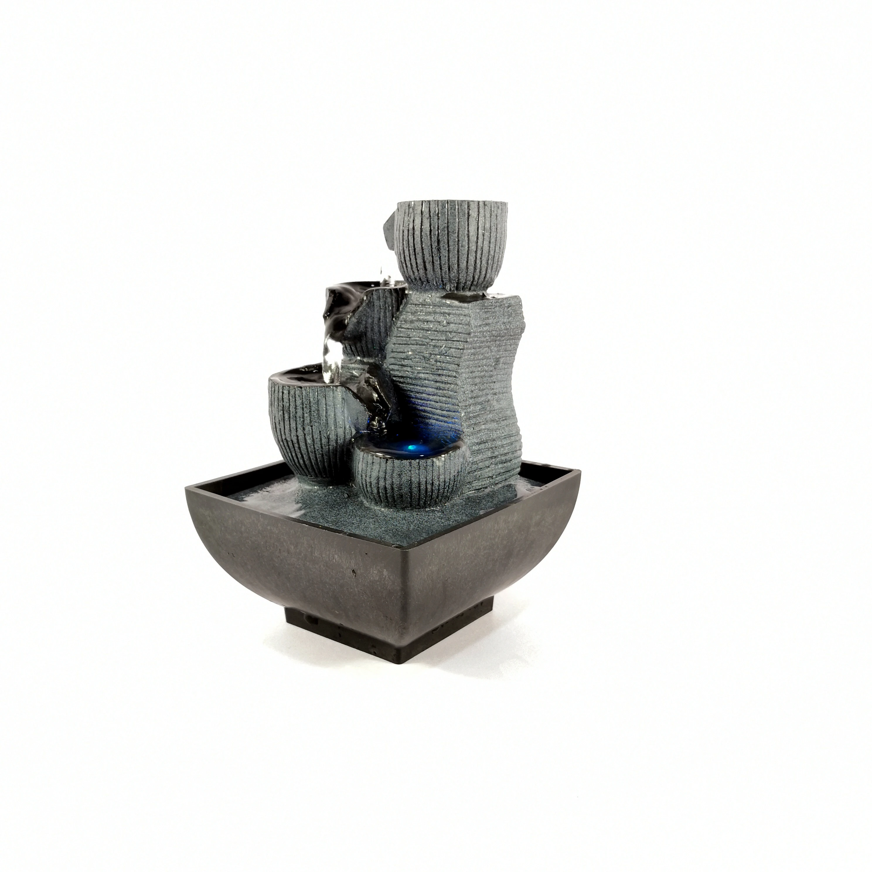 LED المياه المتدفقة نوافير سطح المكتب الثروة جيدة محظوظ فنغ شوي زينة زن التأمل اليوغا الحلي السلمية #3