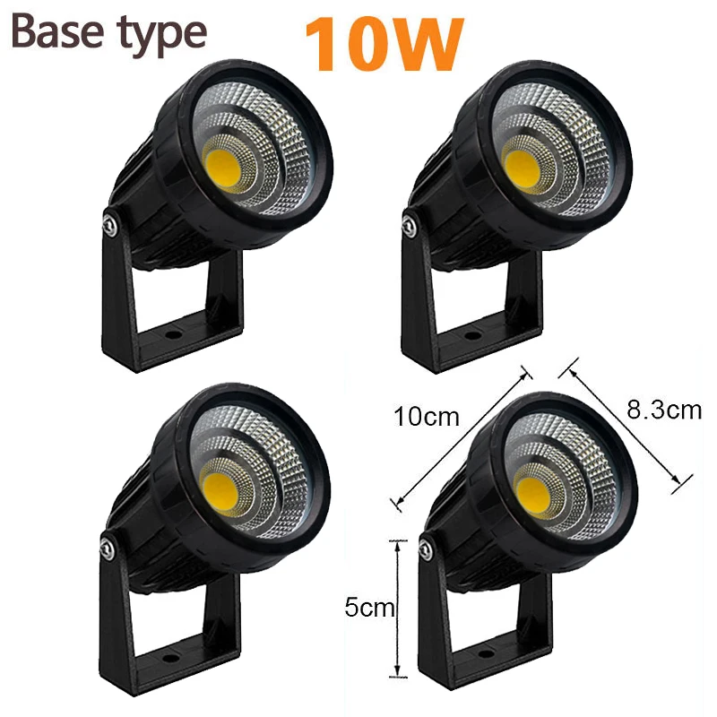 teetealy 4Pcs LED Garten Beleuchtung 5W 10W Outdoor Spike Rasen Lampe Wasserdichte Terrasse Garten Dekoration Pfad Strahler AC220V 110V DC12V 6