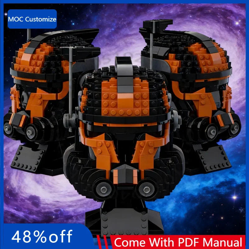 

912 PCS Knight Helmet Build Helmet arc Umbra MOC Customize Modular Building Block Technology Brick Design DIY Festival Toy Gift