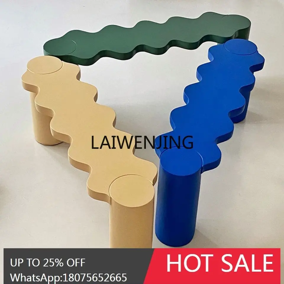 

Журнальный столик из цельного дерева HLZ ваби-саби, простой современный чайный столик специальной формы для маленькой квартиры