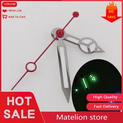 MOD Rot Zweite Silber Uhr Hände Fit Für NH35 NH36 NH35A NH36A 7s35 4r35 Automatische Bewegung Blau Grün Lume