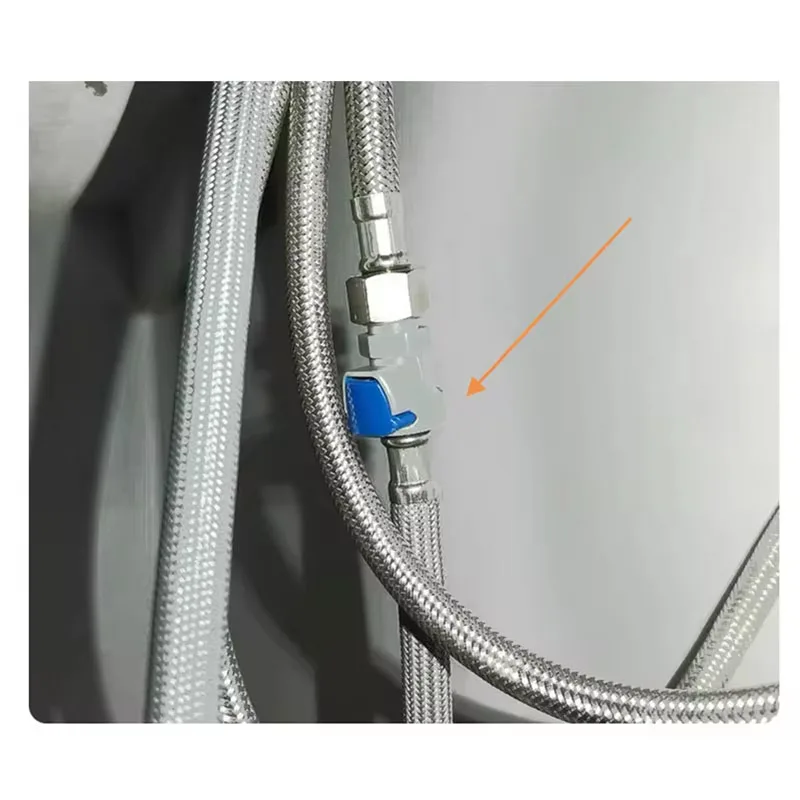 Bourdillat F1/2 M15*1 Replacement Faucet Hose Quick Connect Pull Out Hose Nylon Hose Tube Gray / Black 150cm Kitchen Accessories