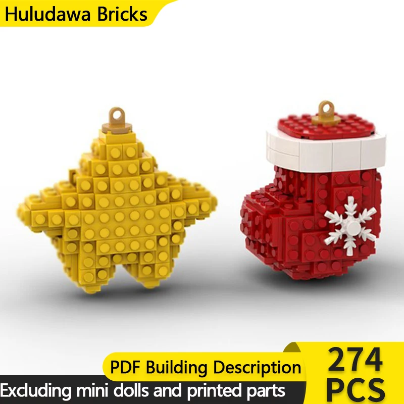 

Модель City Street View MOC, строительные кирпичи, рождественский орнамент, модульная технология, детские праздничные подарки, сборные игрушки, костюм