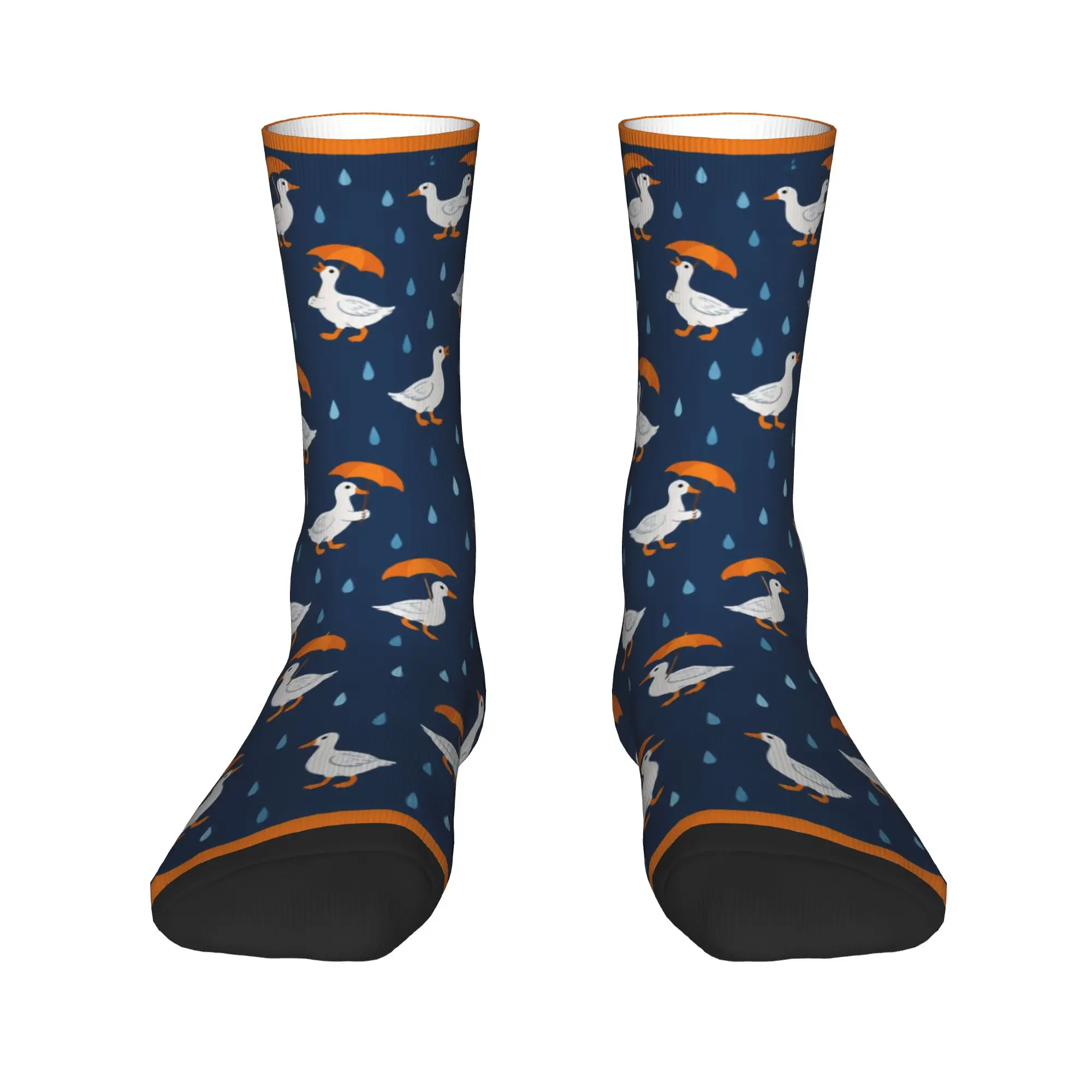 Duck Bird Print Dress Socks Animal Cartoon Anti Sweat Stockings Couple Warm Soft Running Socks Winter Retro Custom Socks