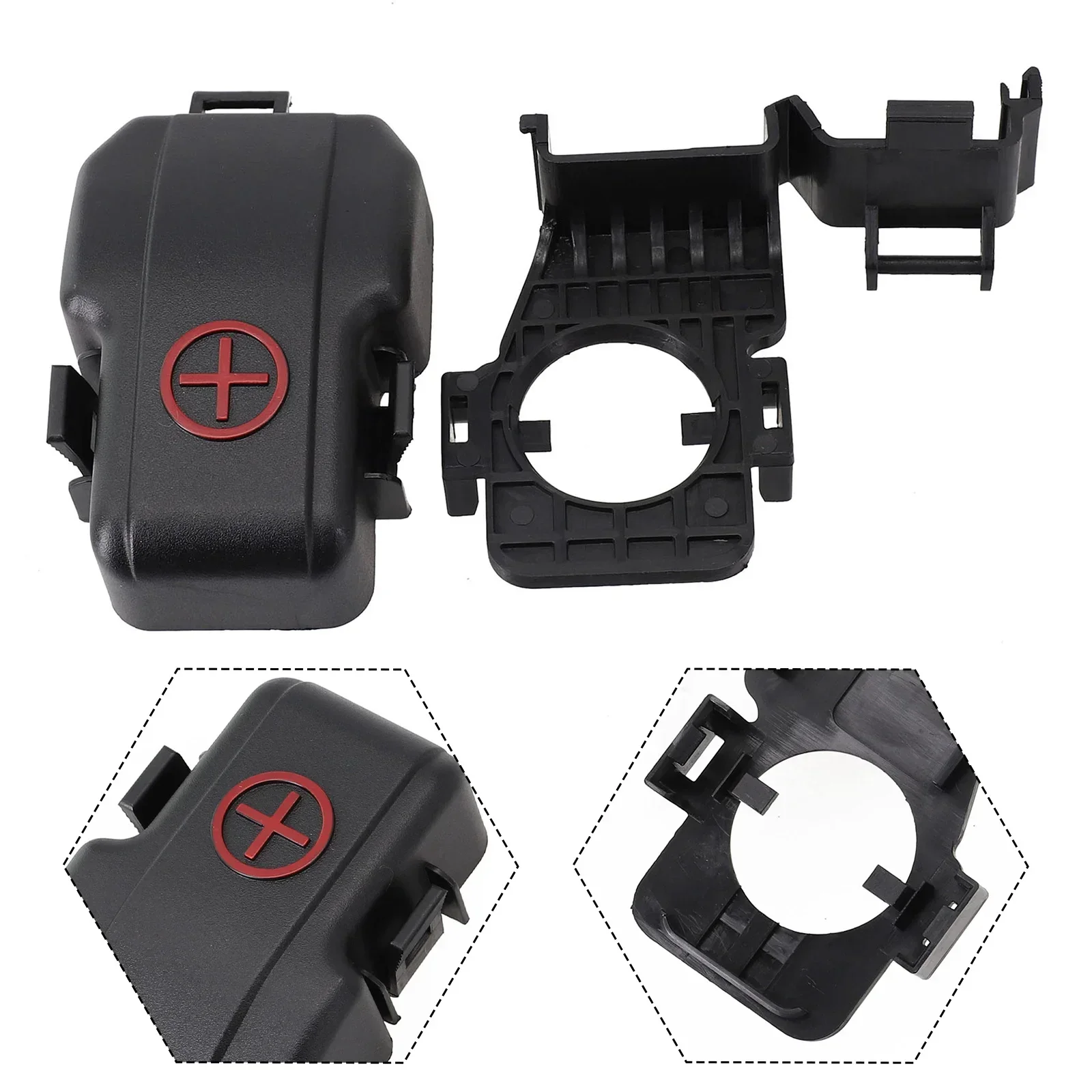 Cover Battery Terminal Cap Black Car Accessories Plastic Replacement 4inch Battery Positive Cover For Elantra HD