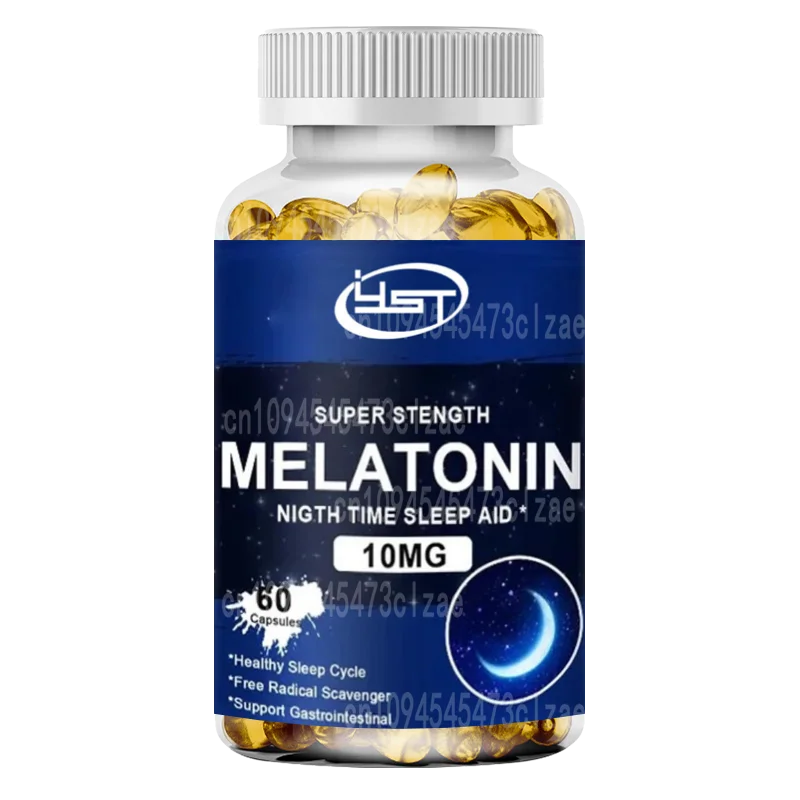 Melatonin 10 Mg Capsules - Relieve Insomnia Healthy Sleep Quality Deep Sleep Stress Relief