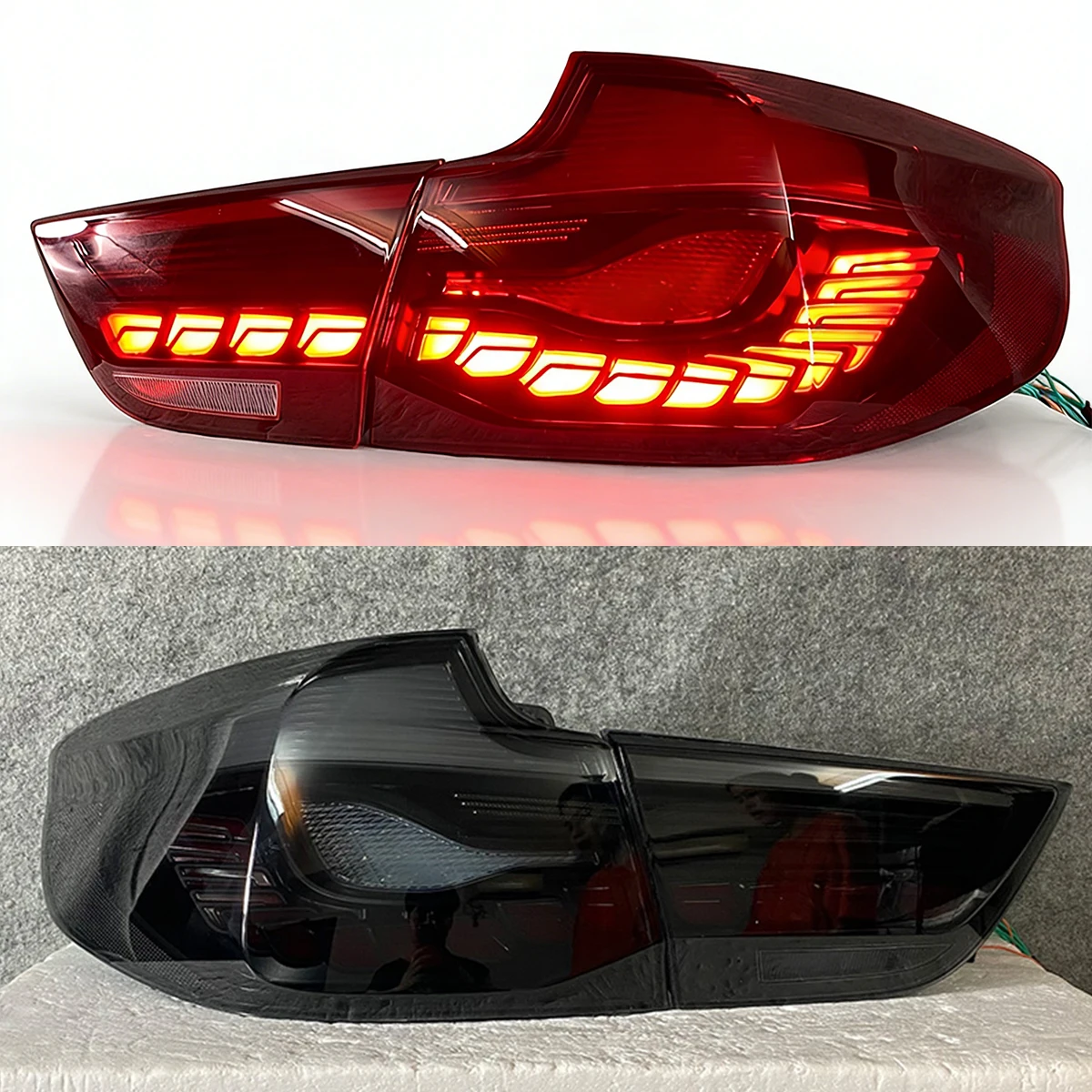 

LED GTS Dragon Scale Tail Light Assembly for BMW 3 Series GT F34 2013-2019, Plug and Play Rear Lamp Retrofit Replacement
