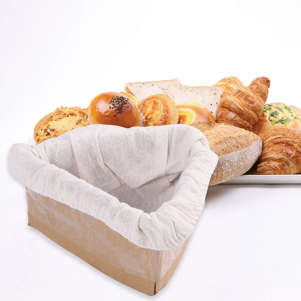 Optimal Air Circulation Bread Basket Cloth Cover Fermentation Liner for Sourdough Baking Oval Basket Fabric Cover Baking