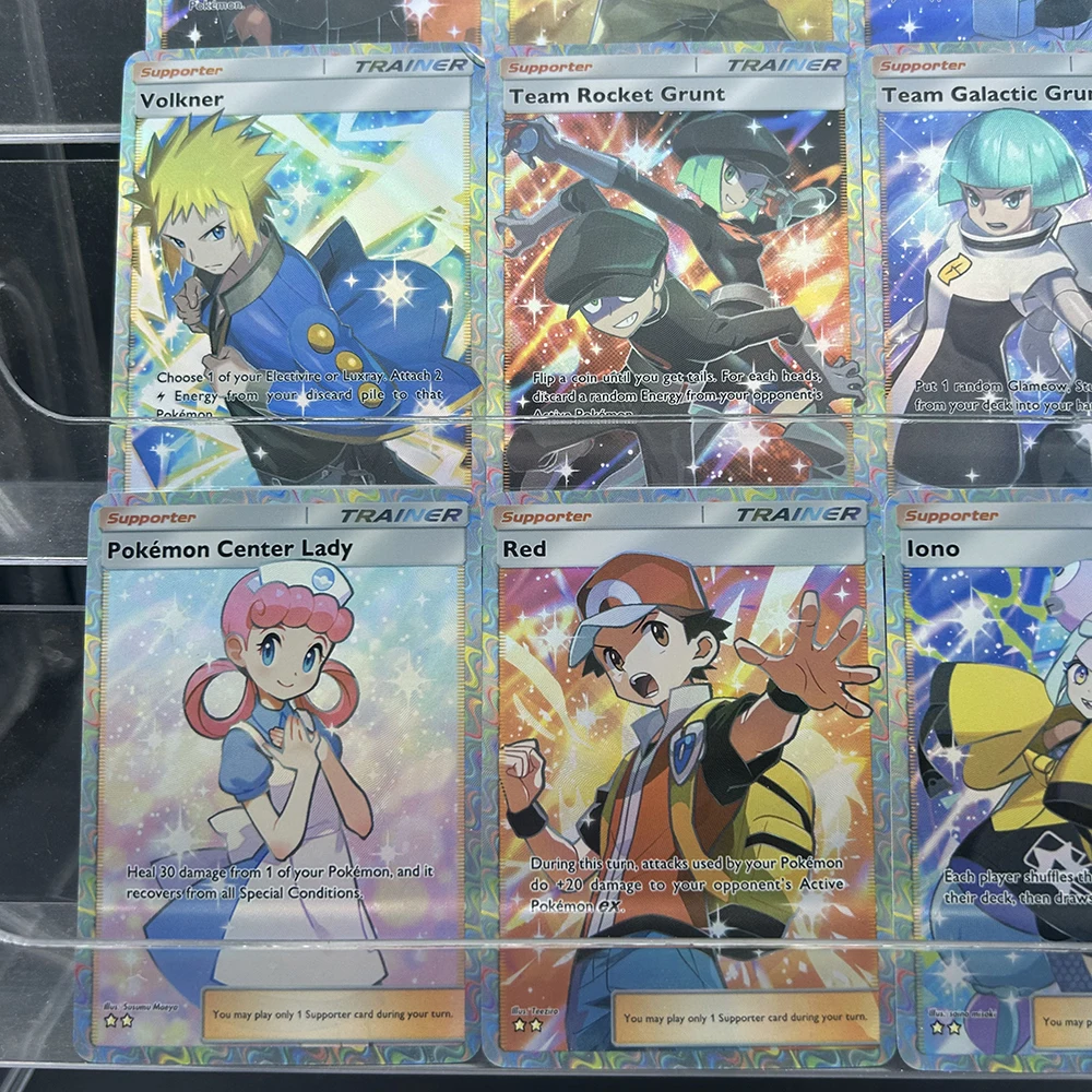 9PCS Full Art Collectible Trading Cards Set Anime Style Blue Red Lono Character Cards Premium Glossy Gift for Collectors Gifts - view 6