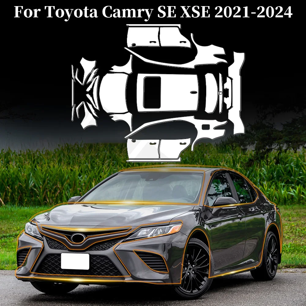 

Anti-Scratch TPU Paint Protection Film For Toyota Camry SE XSE 2021-2024 Pre-cut PPF Car Body Clear Bra Resistant Invisible Kit