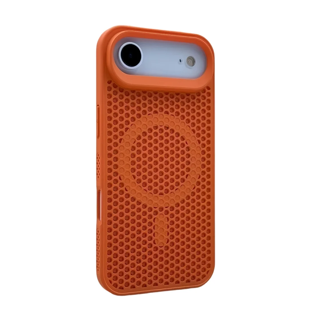 Honeycomb Mesh Breathable Cooling Case For iPhone 17 Air 16 15 14 13 12 Plus Pro Max Hollow Design For Magsafe Magnetic Cover