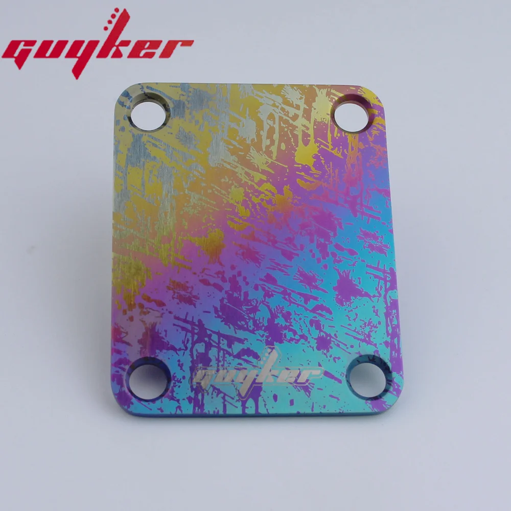 Guyker Street Style Titanium Alloy Electric Guitar Bass Neck Plate, Neck Joint Plate, NeckPlate Replacement Part