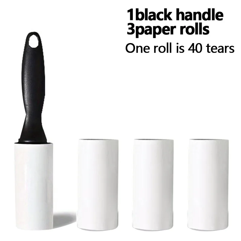 1PC Lint Roller 3 Tearable Roll Paper Sticky Sticky Roller Brush Pet Fur Clothes Couch Carpet Plush Razor Cleaning