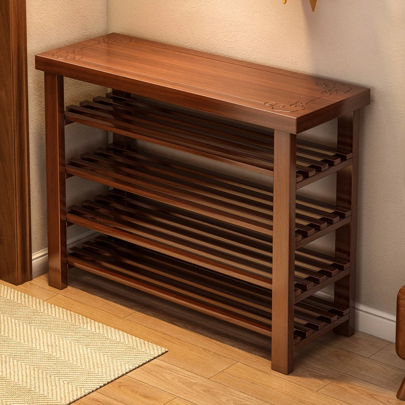 

Shoe rack Multi-layer household door Shoe cabinet Entry door Simple storage shelf Solid wood shoe changing stool