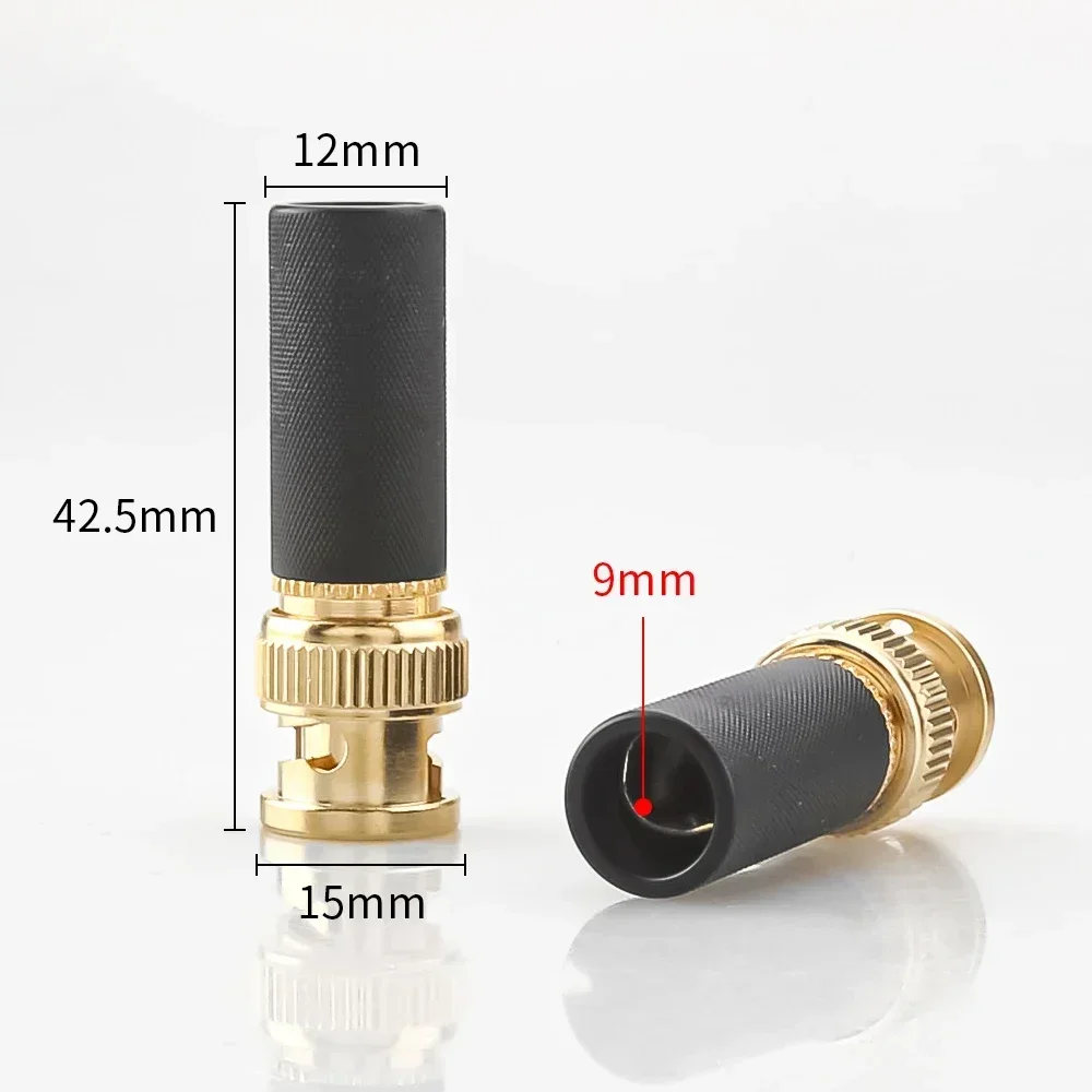 High Quality Gold Plated Connector BNC Male Plug BNC Video Cable HD SDI Connector 75-5 plug