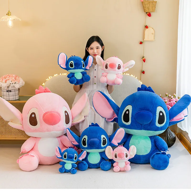 Nuevos muñecos de peluche de dibujos animados de Disney, Stitch, Angel, Scrump, juguetes de anime, Lilo & Stitch, juguetes de peluche, regalos de cumpleaños para niños