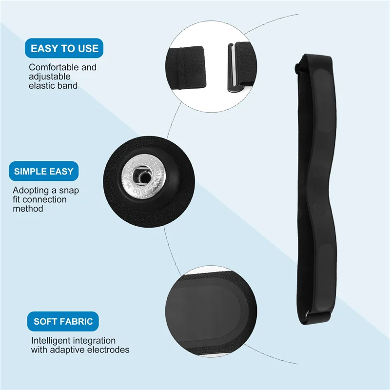 

2Z-10Pcs Heart Rate Chest Strap Adjustable Elastic Strap For Polar Wahoo Garmin Sports Wireless Heart Rate Monitor