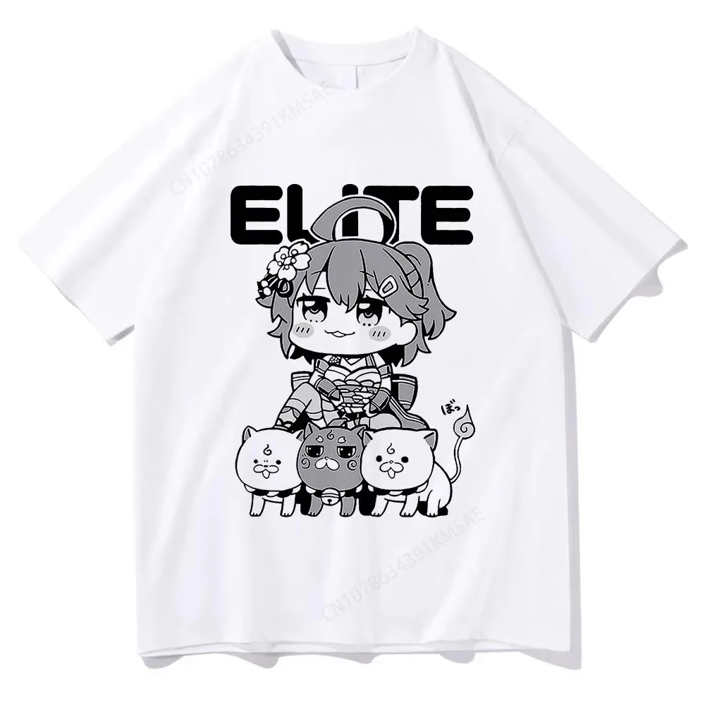 Camiseta de Anime Sakura Miko Kintoki Mikop Chibi, camiseta estética Kawaii para hombre, camisetas de algodón de dibujos animados de alta calidad Unisex