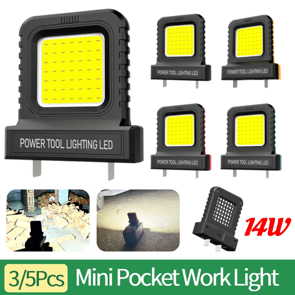3/5Pcs 14W LED Camping Lantern Inspection Light 2 Modes Lighting Long-Lasting Strong Light for Garage Car Repair Camping Fishing