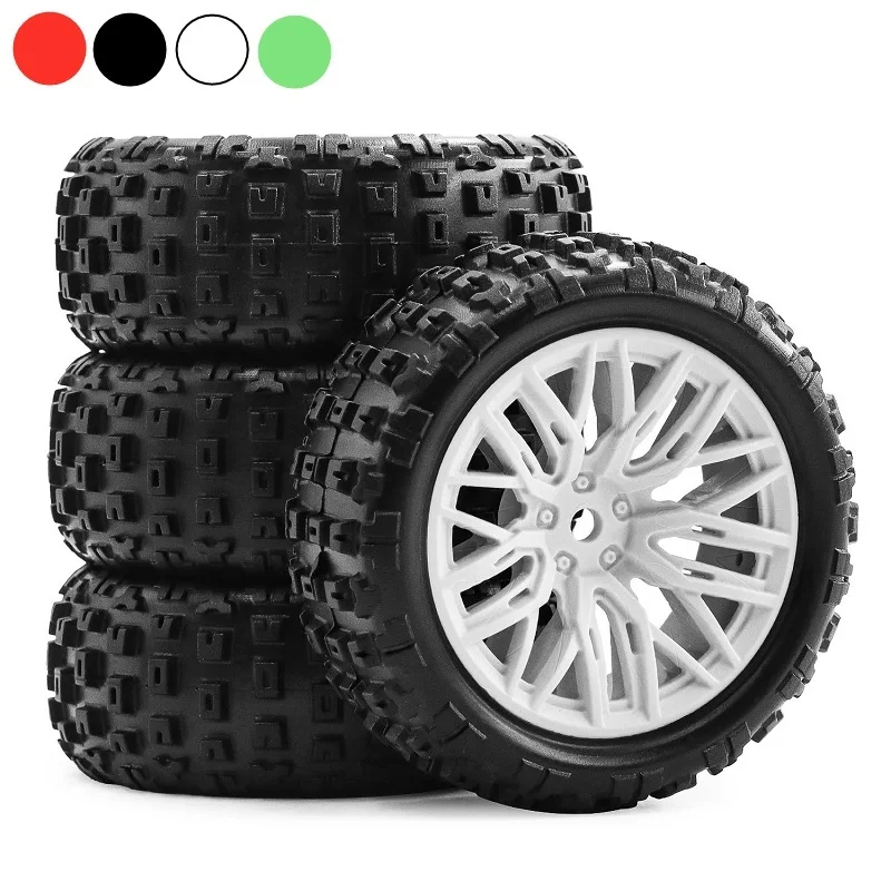 4 pezzi 67mm pneumatici in gomma per Arrma 1/18 2S Typhon Grom RC auto aggiornamento 12mm ruota esagonale parti di pneumatici